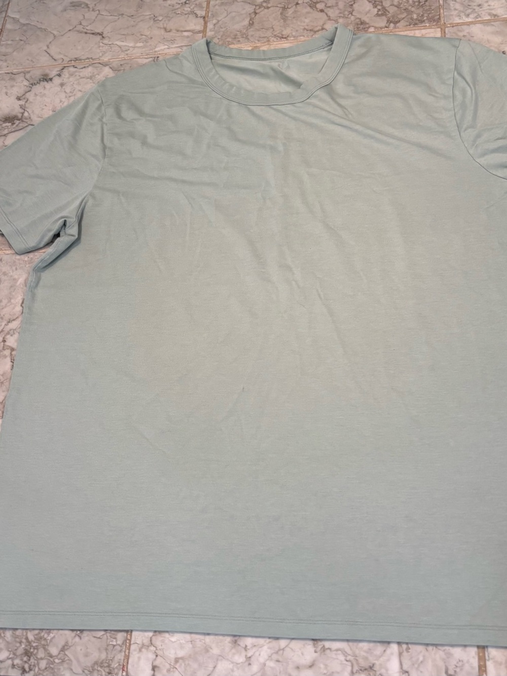 Lululemon Organic Cotton Classic Fit Mint Green Mens Short Sleeve T-Shirt